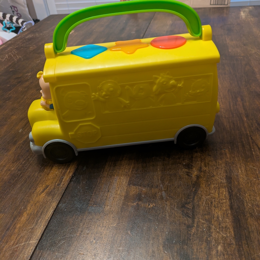 Interactive Yellow Learning Bus with Green Handle - Picture 4 of 4